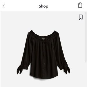 Fortune + Ivy off the shoulder black top - NWT